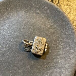 Brighton vintage silver suitcase charm